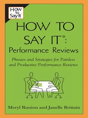 cover image of How to Say It&#174; Performance Reviews